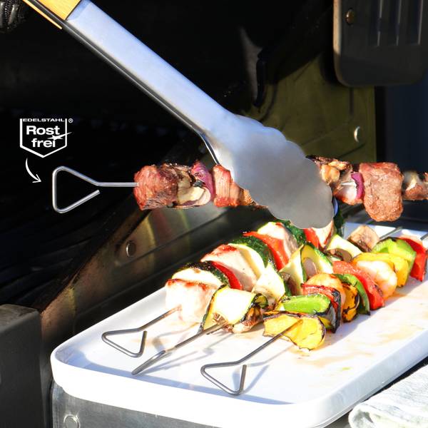 Grillspieße 14096 (12er-Set) Silber - Metall - 1 x 3 x 30 cm