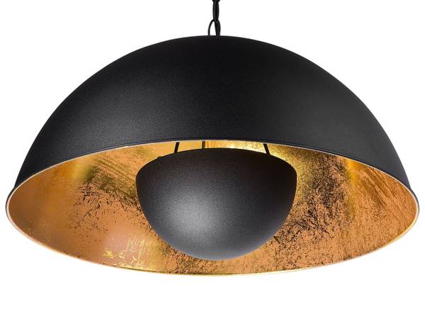 Hanglamp THAMES zwart - goud - metaal - 50 x 158 x 50 cm