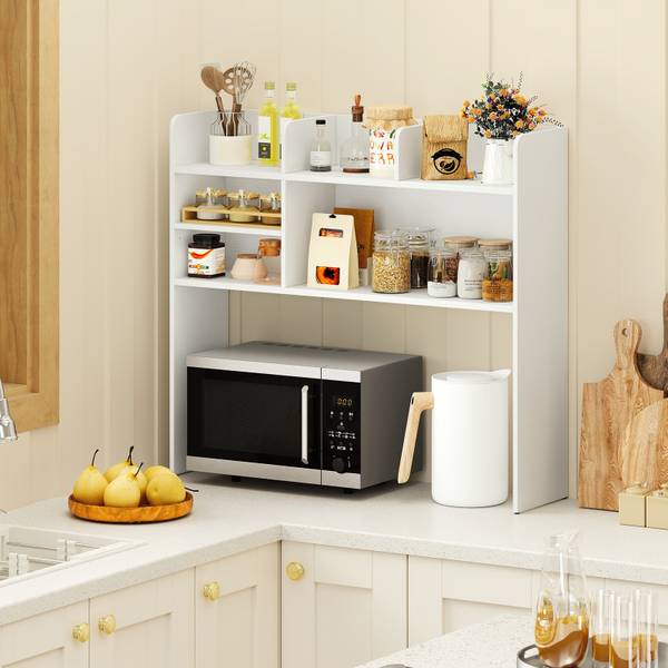 Tischregal VL32502 Weiß - Holzwerkstoff - 24 x 85 x 94 cm