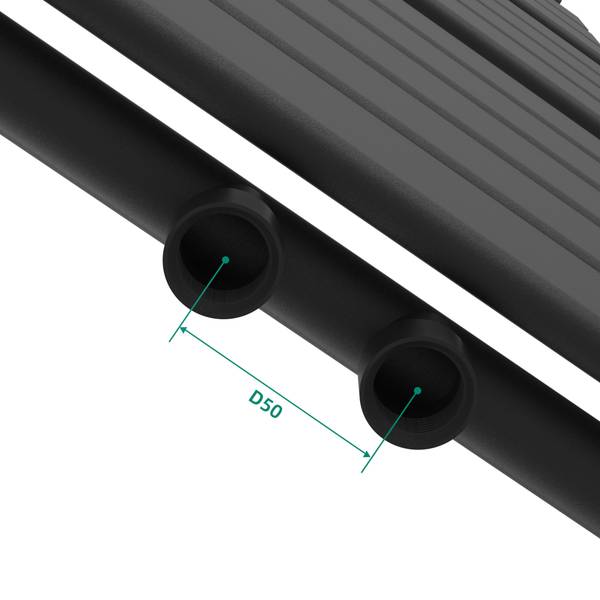 Handdoekradiator Voss zwart - 40 x 160 cm