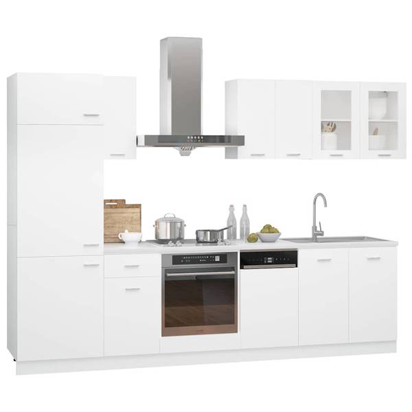 Küchenschrank-Set 3005214 8-teilig Weiß - Holzwerkstoff - 102 x 76 x 50 cm