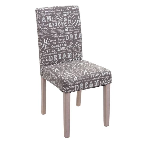 Esszimmerstuhl Littau Schrift (2er-Set) Beige - Grau