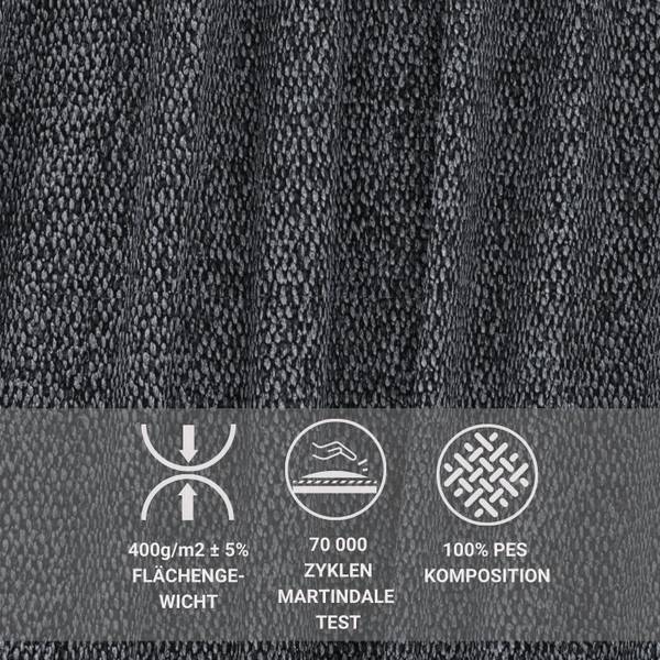 Polsterbett Maumere Graphit - Liegefläche Breite: 180 cm