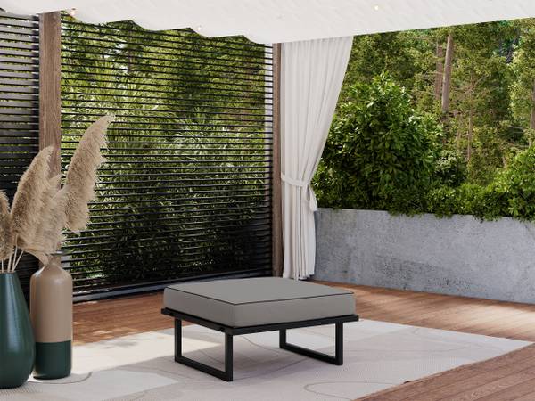 Garten-Sitzhocker ELBA Grau