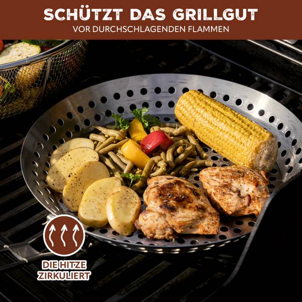 Grillpfanne 14118 Silber - Metall - 31 x 4 x 56 cm