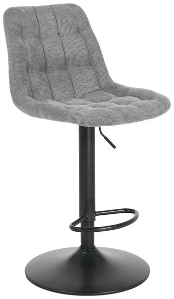 Barhocker THEO Grau - Metall - Massivholz - Textil - 46 x 114 x 55 cm