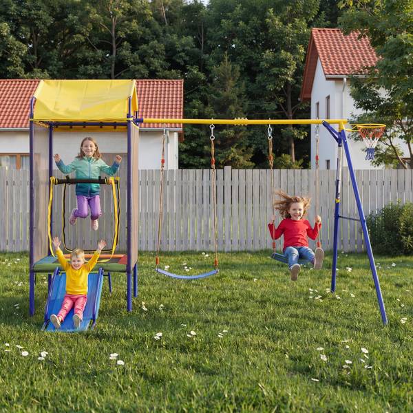 Outdoor-Schaukel-Set Poseidon Ⅱ Metall - 217 x 238 x 336 cm
