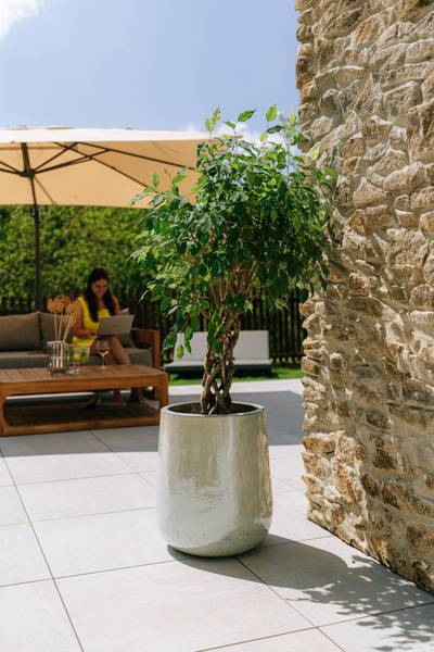 Blumentopf Diane Weiß - Keramik - 23 x 23 x 23 cm