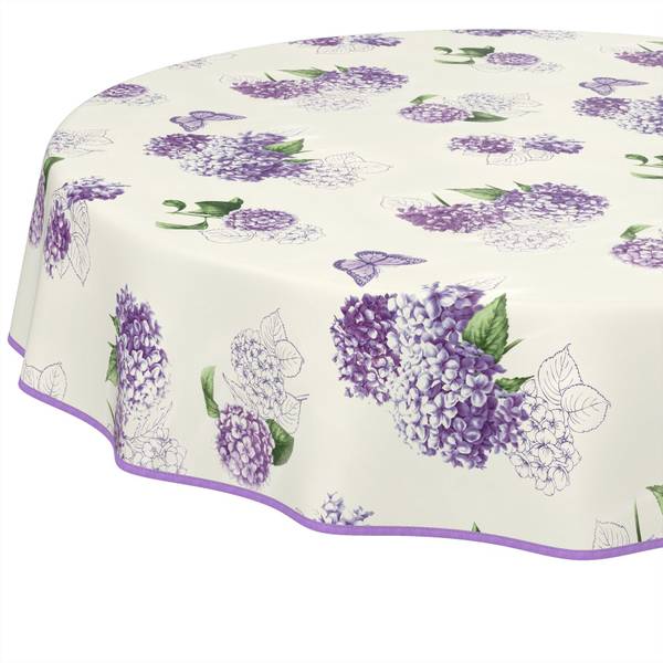Gartenischdecke Flieder Blume mit SAUM 120 x 120 cm