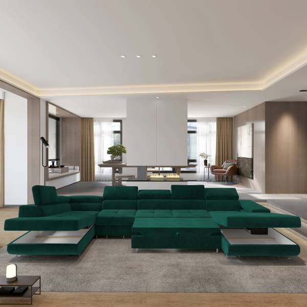 Ecksofa VELORA Grün