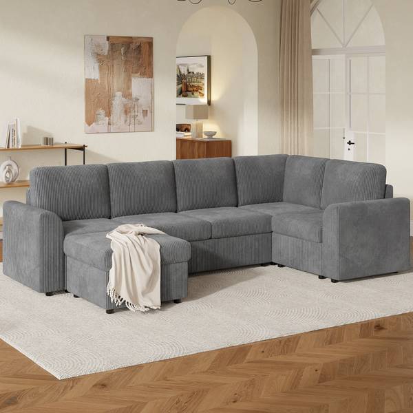 Ecksofa ChenilZoom Ⅵ Grau