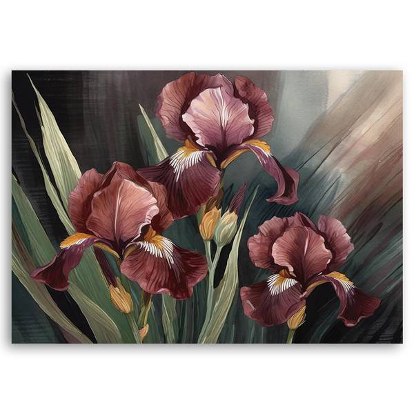 Wandbild blumen pflanzen botanik 60 x 40 cm