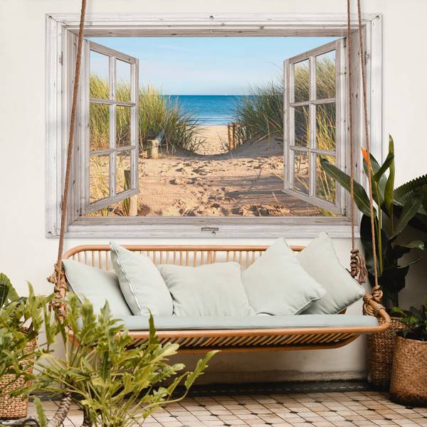 GARTENPOSTER Strandweg 180 x 120 cm