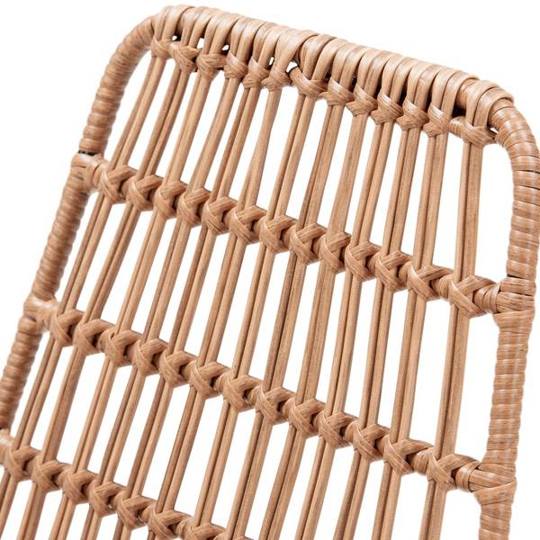Gartenstuhl ALVIANO Beige - Polyrattan - 48 x 83 x 60 cm