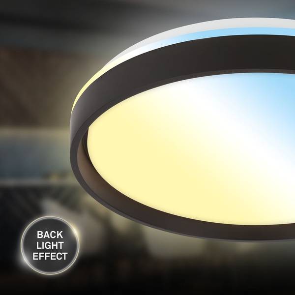 Deckenleuchte JUS 3944015 Schwarz - ABS - 48 x 9 x 48 cm