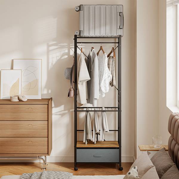 Portemanteau étroit KLS23-SCH Gris - Acier - 32 x 175 x 60 cm