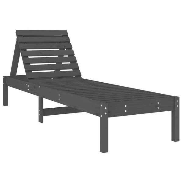 Sonnenliege 3029066-2 (2er Set) Grau - Kiefer - 60 x 74 x 199 cm
