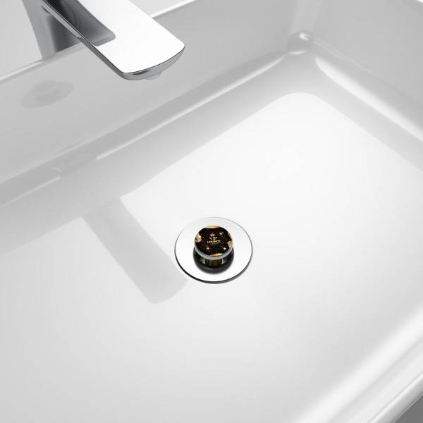 Pop-Up Waschbeckenstöpsel VIP-Lounge Schwarz - Metall - 6 x 4 x 5 cm
