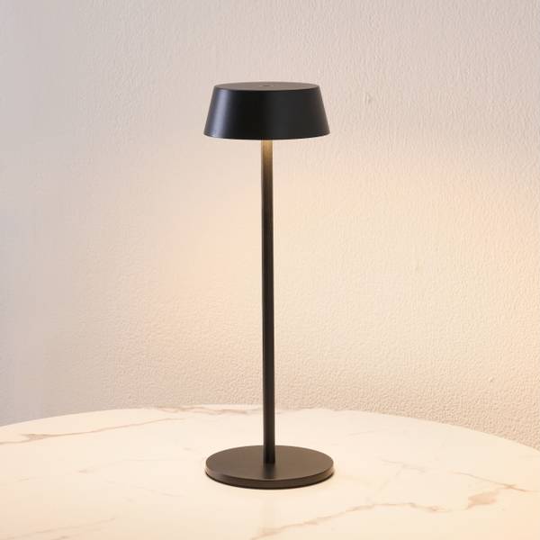 Tischleuchte Vanyel Schwarz - Metall - 10 x 32 x 32 cm