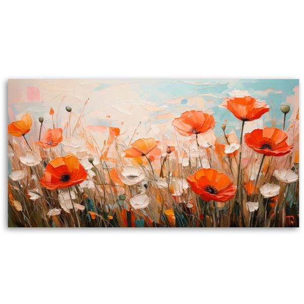 Canvas schilderij Bloemen 120 x 60 cm