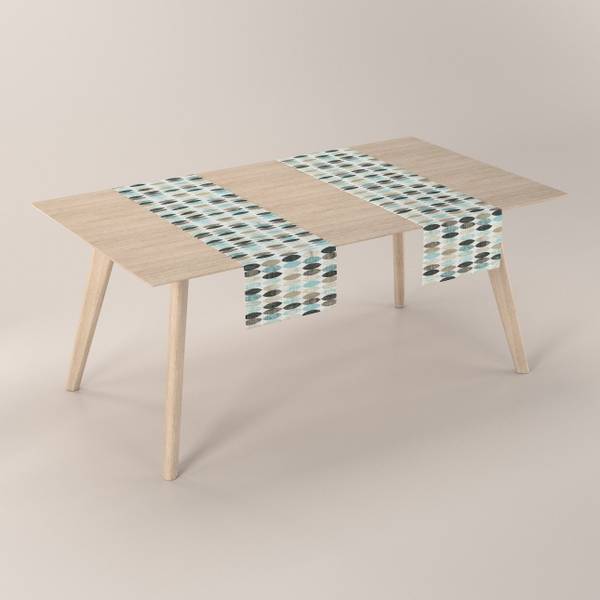 TISCHLÄUFER Modern I Blau - Mischgewebe - 40 x 1 x 130 cm