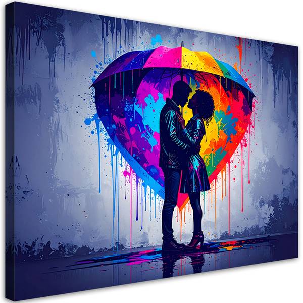 Canvas schilderij Mensen 90 x 60 cm