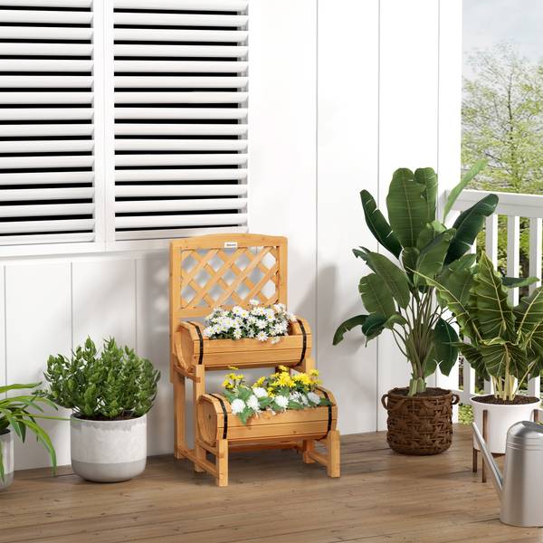Blumenkasten 845-790V00YL Gelb - Massivholz - 45 x 80 x 45 cm