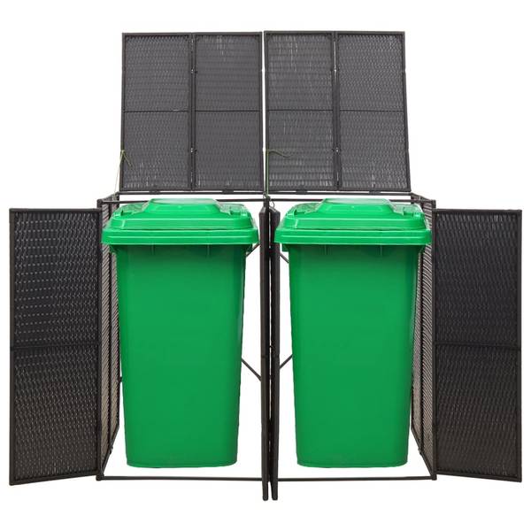 Mülltonnenbox 3029011 Schwarz - Breite: 140 cm