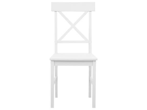 Esstischset BARLEE 5-tlg Weiß - Massivholz - 75 x 120 cm