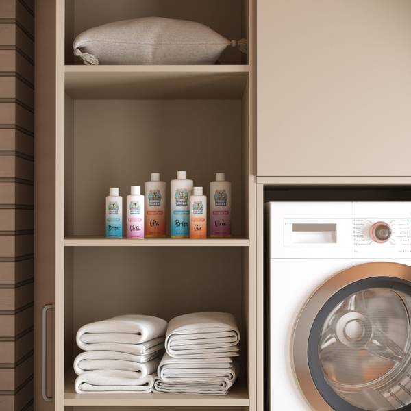 Waschmaschinen schrank Brugge Grau - Holzwerkstoff - 133 x 211 x 70 cm
