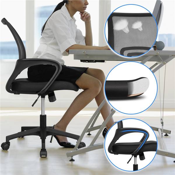 2 x Ergonomischer Bürostuhl Schwarz - Kunststoff - 60 x 97 x 61 cm
