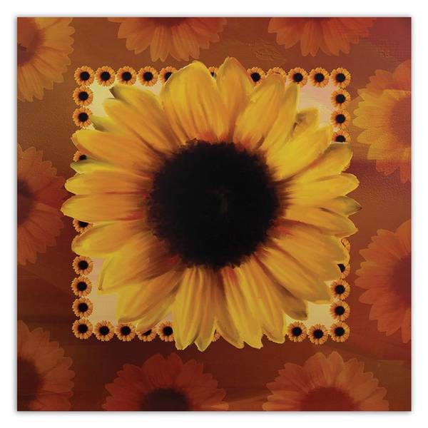 Tableau déco tournesol de petits 30 x 30 cm