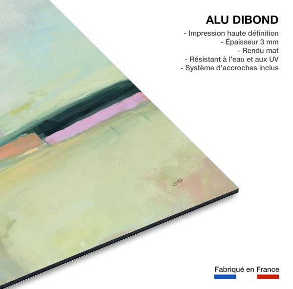 Tableau abstrait Horizon coloré Métal