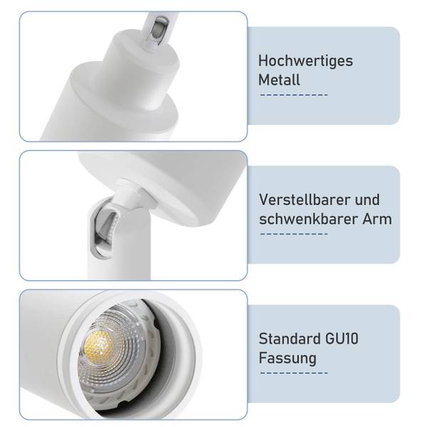 Plafondlamp Lemon II met 4 lichtbronnen wit - metaal - 5 x 16 x 55 cm