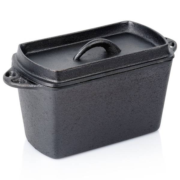 Brotbackform 279052 Schwarz - Gusseisen - 12 x 12 x 27 cm