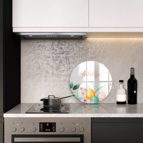 Schneidebrett Festliches Halleluja Glas - 40 x 40 x 1 cm