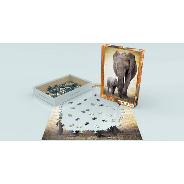 Puzzle Elephant & Baby Papier - 26 x 6 x 36 cm