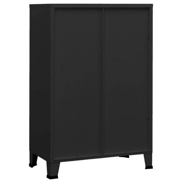 Aufbewahrungsschrank 3000144 Schwarz - Höhe: 115 cm