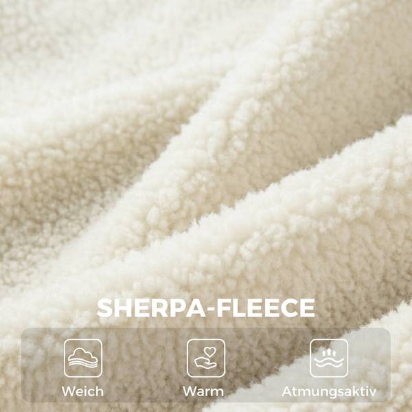 Relaxsessel 83B-764V00CW Weiß - Polyester - Teddystoff - 68 x 79 x 69 cm