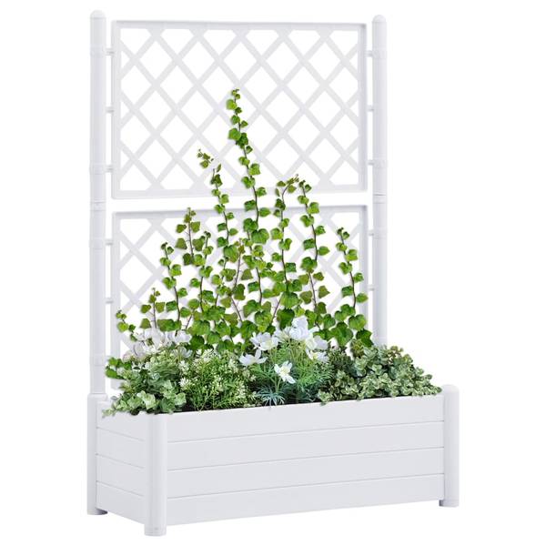 Jardinière de jardin 3005538 Blanc - Largeur : 100 cm