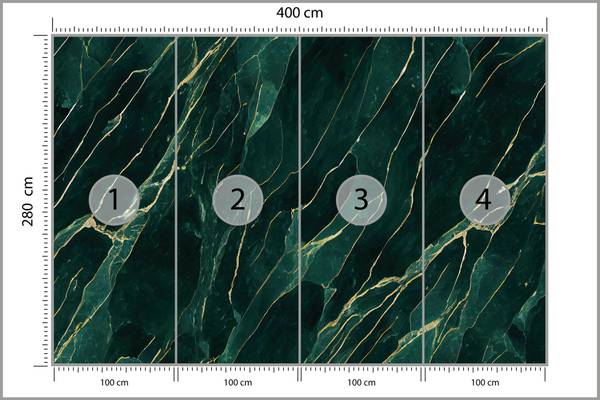 Vlies-Fotobehang MARMER Patronen Steen 400 x 280 x 280 cm