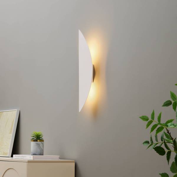 Wandleuchte Moana Weiß - Metall - 10 x 40 x 10 cm