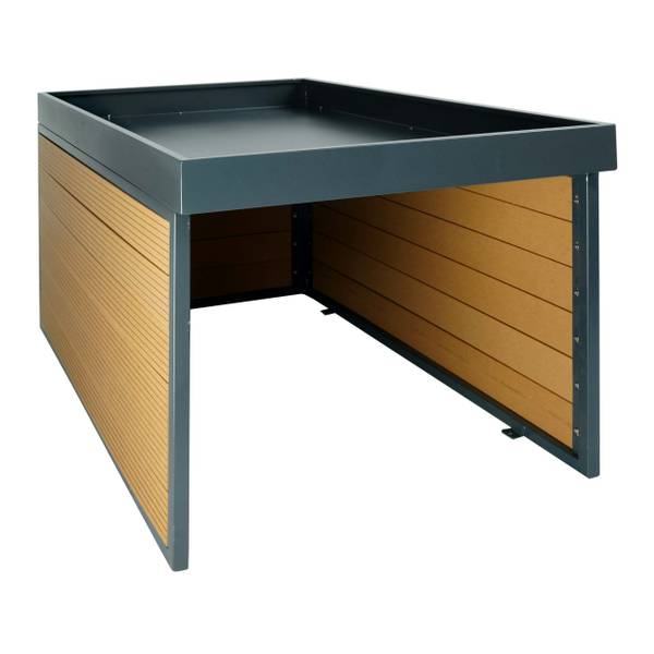 XL Mähroboter-Garage L45 Braun - Grau - Eisen - 70 x 47 x 94 cm