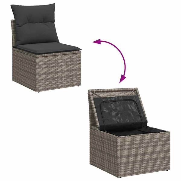 Garten-Lounge-Set 3036580-4 (8-teilig) Grau