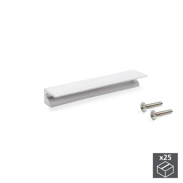 Möbelgriff Glasgow Grau - Metall - 2 x 2 x 8 cm