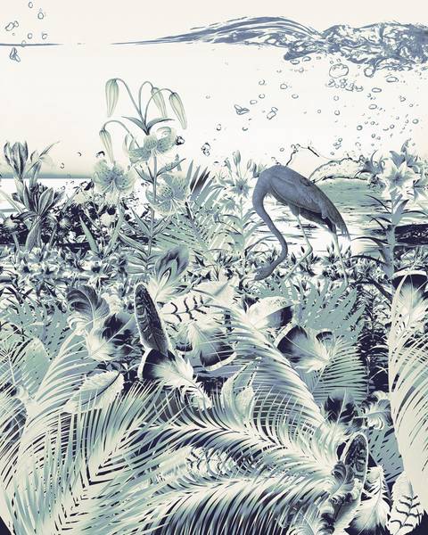 Fototapete 611936 Blau - Papier - 200 x 250 x 250 cm