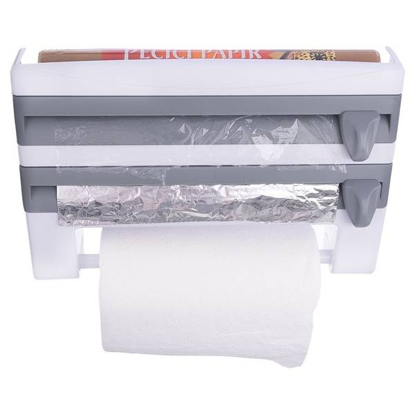 Folienspender 154001 Weiß - Kunststoff - 8 x 25 x 38 cm