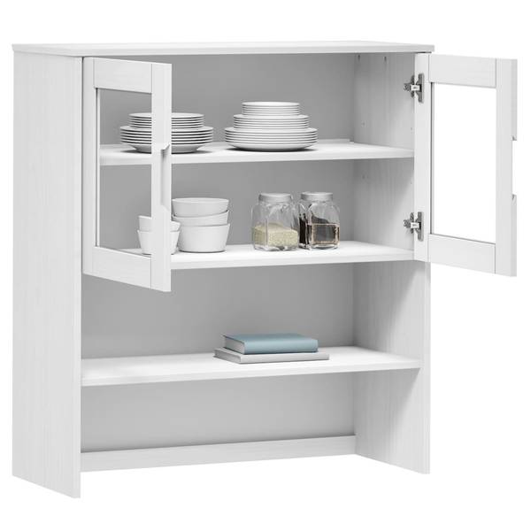 Highboard-Oberteil DE5245 Weiß - Massivholz - 90 x 100 x 35 cm