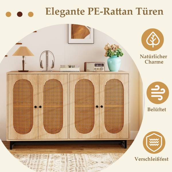 Buffetschrank VH34217ZM Braun - Holzwerkstoff - 40 x 81 x 126 cm