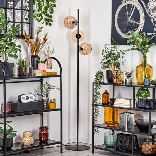Stehlampe Cesaro Orange - Aluminium - Klarglas - 31 x 160 x 95 cm